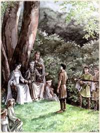 ['Turin begs leave of Thingol and Melian' (by Anke Katrin Eissman)]