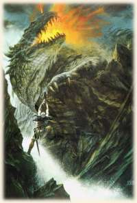 [Turin Turambar and Glaurung (by John Howe)]